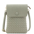 WU115 Wanda Woven Flapover Crossbody Bag Cell Phone Purse - MiMi Wholesale