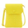 WU115 Wanda Woven Flapover Crossbody Bag Cell Phone Purse - MiMi Wholesale