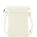 WU115 Wanda Woven Flapover Crossbody Bag Cell Phone Purse - MiMi Wholesale