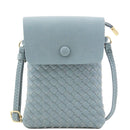 WU115 Wanda Woven Flapover Crossbody Bag Cell Phone Purse - MiMi Wholesale