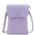 WU115 Wanda Woven Flapover Crossbody Bag Cell Phone Purse - MiMi Wholesale