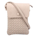 WU115 Wanda Woven Flapover Crossbody Bag Cell Phone Purse - MiMi Wholesale