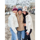 YJ2091 Audrey Leopard Pattern Pom Beanie - MiMi Wholesale