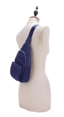 YL20534 Kristen Nylon Multi Pocket Sling Bag - MiMi Wholesale