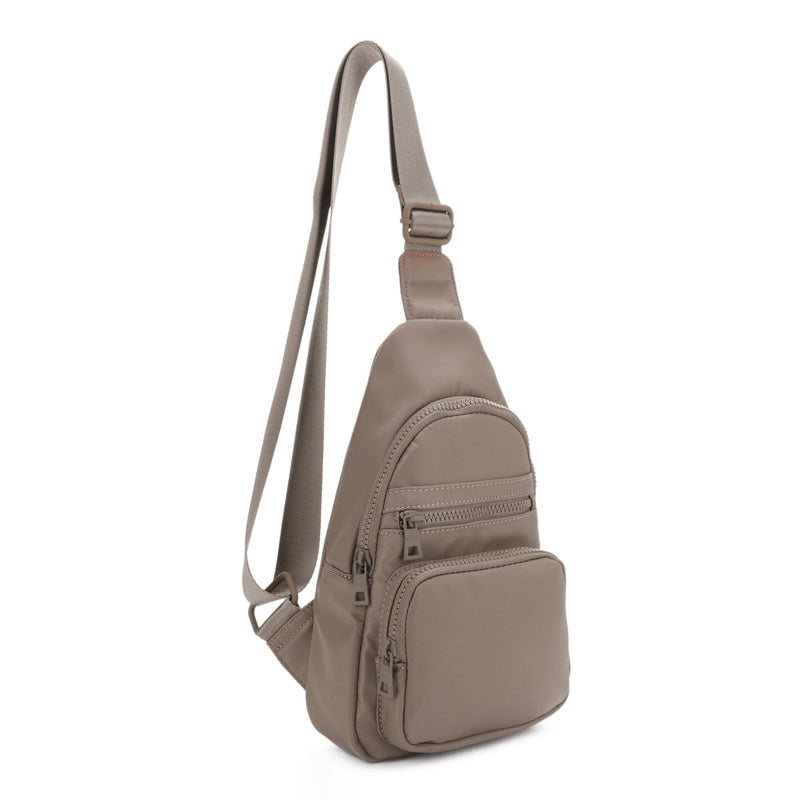 YL20534 Kristen Nylon Multi Pocket Sling Bag - MiMi Wholesale