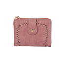 YX25766 Lena Vegan Leather Laser Cut Out Detail Wallet - MiMi Wholesale