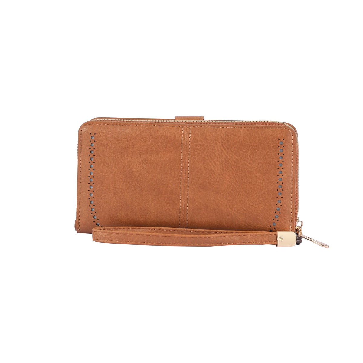YX25793 Rachel Vegan Leather Laser Cut Out Detail Wallet/Wristlet - MiMi Wholesale