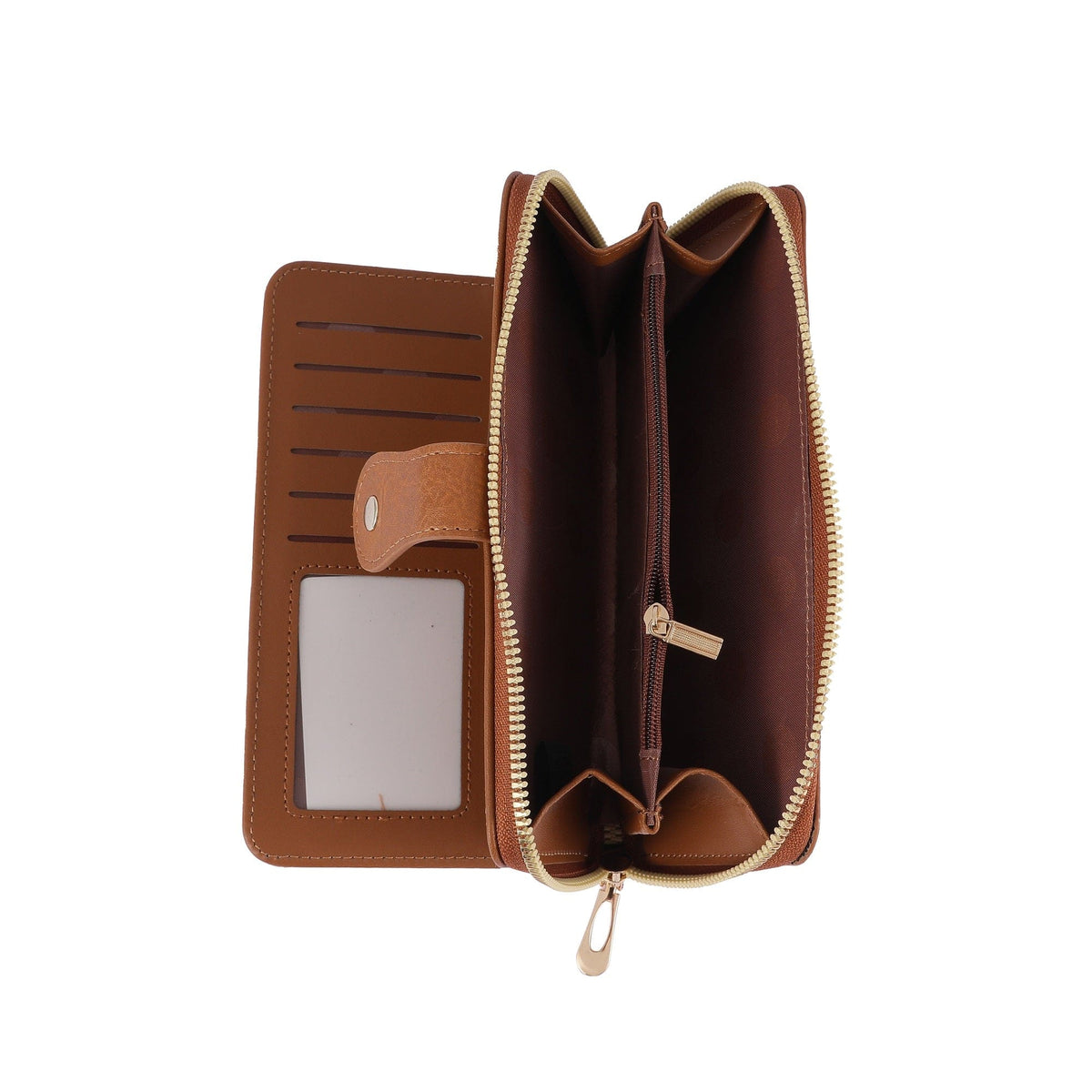 YX25793 Rachel Vegan Leather Laser Cut Out Detail Wallet/Wristlet - MiMi Wholesale